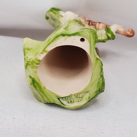 VTG Fontanini Plastic Depose Italy Angel #163 Green Figurine Playing Violin - Picture 4 of 8